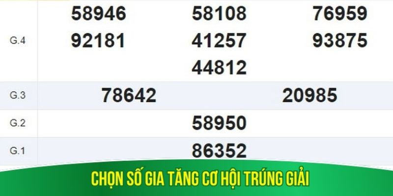 Chọn số gia tăng cơ hội trúng giải